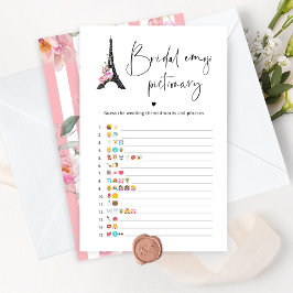 パリテーマブライダルシャワー絵文字ゲーム