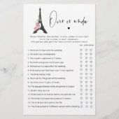 パリテーマ以上またはブライダルシャワーゲーム中 (正面)