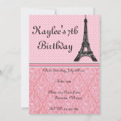 パリテーマ招待状 招待状 (裏面)