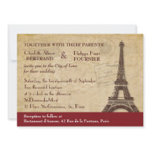 パリデスティネーションウェディング招待状