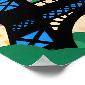 パリトラベルアポップ・アートのート ポスター (角)