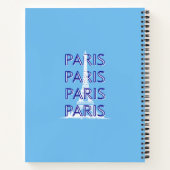 パリトラベルアート、トラベルアート、ア名門私立校風のート、ブルー ノートブック (裏面)