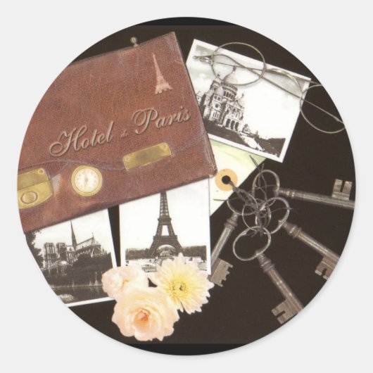 パリトリップステッカー ラウンドシール (正面)