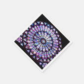 パリノートルダムのステンドグラス – バラ窓 スタンダードカクテルナプキン (角)