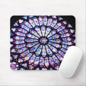 パリノートルダムのステンドグラス – バラ窓 マウスパッド (マウス)