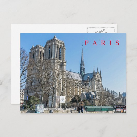 パリノートルダム大聖堂ビューポストカード ポストカード (正面/裏面)