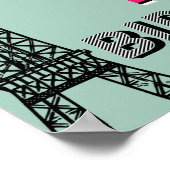 パリハッピーバースデーウェルカムポスターサイン ポスター (角)