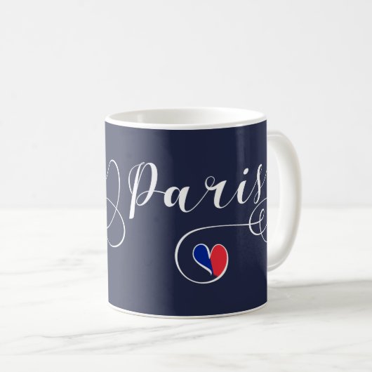 パリハートマグ,フランス コーヒーマグカップ (正面右)