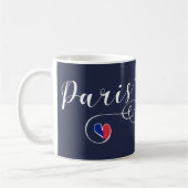 パリハートマグ,フランス コーヒーマグカップ (左)