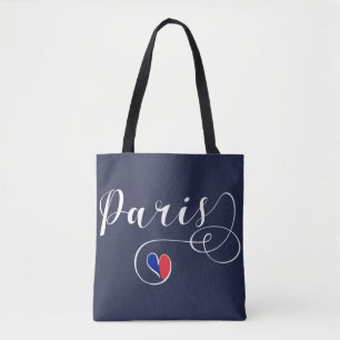 パリハート買い物袋，フランス トートバッグ