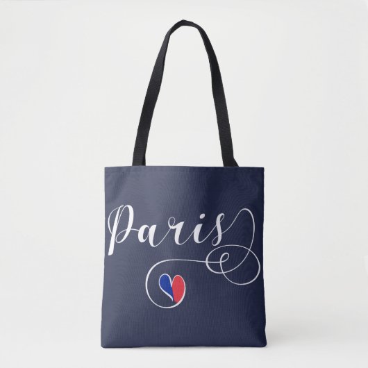 パリハート買い物袋，フランス トートバッグ (正面)