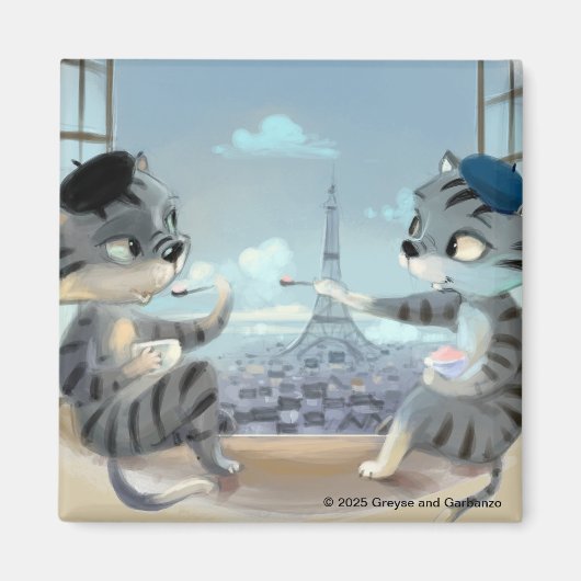 パリバイデイスクエアマグネット2インチ マグネット (正面)