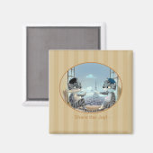 パリバイデイスクエアマグネット2インチ – Joy マグネット (正面/裏面)