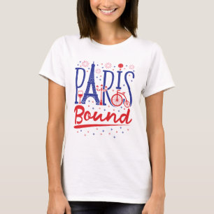 パリバウンドフランスのバケーショントラベルトラベラー Tシャツ