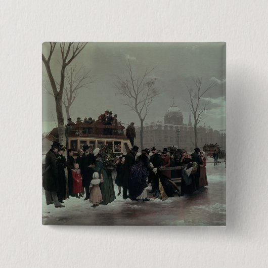 パリバス事故 缶バッジ (正面)