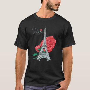 パリバラエッフェルタワーバラフランスのラブフランス Tシャツ