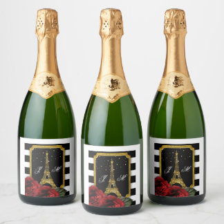 パリバラエッフェルタワーホワイトストライプホテル スパークリングワインラベル