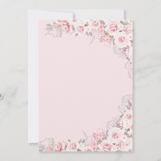 パリバラガーデンブロッサムピンクキンセアニェラ 招待状 (裏面)