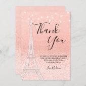 パリバラ金ゴールドグリッターライツスイート16 サンキューカード (正面/裏面)