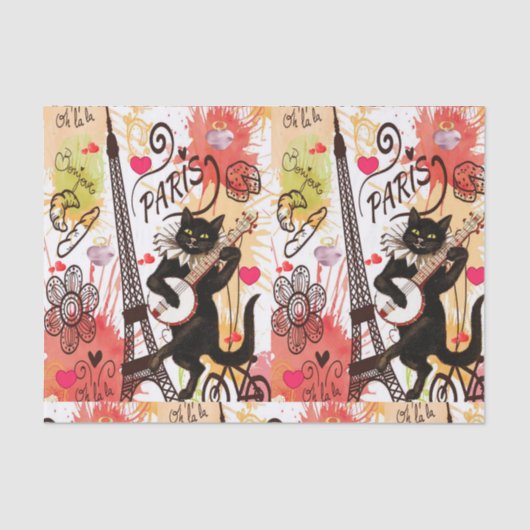 パリバレンタインデーティッシュペーパー 薄葉紙 (正面)