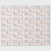 パリバースデーパーティーシャワ結婚ーズ ラッピングペーパー (フラット)