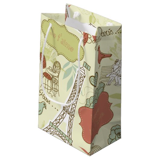 パリパターンの愛 スモールペーパーバッグ (裏面アングル)