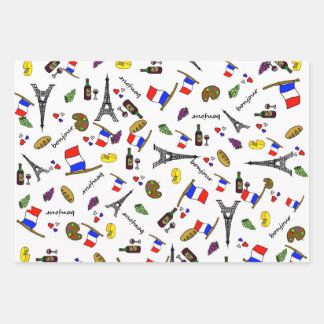 パリパターンラッピング紙 ラッピングペーパーシート