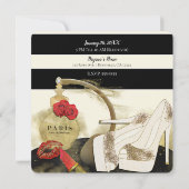 パリパフューム香水ローズヒール＆口紅パーティー 招待状 (裏面)