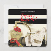 パリパフューム香水ローズヒール＆口紅パーティー 招待状 (正面)