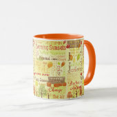 パリパリ日の秋秋テーマ マグカップ (正面右)