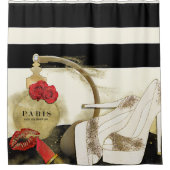 パリパルフムパフュームバラヒール&リップスティック シャワーカーテン (正面)