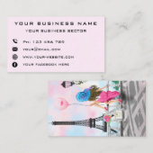 パリパーソナライズされたの名刺の女性 名刺 (正面/裏面)