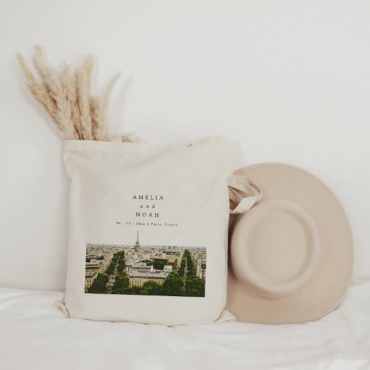 パリパーソナライズされたス結婚ウォーターカラートートバッグ トートバッグ