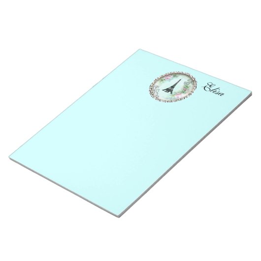 パリパーソナライズされたーフランスのエッフェルタワー ノートパッド (アングル)