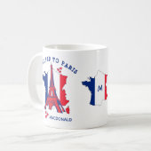 パリパーソナライズされた中毒である コーヒーマグカップ (正面左)