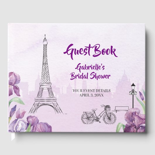 パリパープルアイリスフランスのスペシャルイベント ゲストブック (正面)
