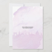 パリパープルアイリスブライダルフランスのシャワーの招待 招待状 (裏面)