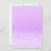 パリパープルグリッターライトスイート16 招待状 (裏面)