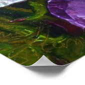 パリパープルパンジーファインアートポスター ポスター (角)