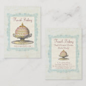 パリビクトリアンヴィンテージフランスのベーカリー 名刺 (正面/裏面)