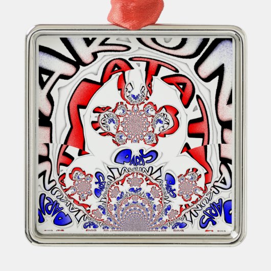 パリビューティフル文字引用文デザイン メタルオーナメント (正面)