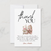 パリピフランスのンクカフェガーリーベビーシャワー サンキューカード (正面)