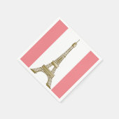 パリピンクエッフェルタワー紙ナプキンス スタンダードカクテルナプキン (角)