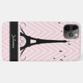 パリピンクシェブロンエッフェルタワー Case-Mate iPhoneケース (裏面(横))