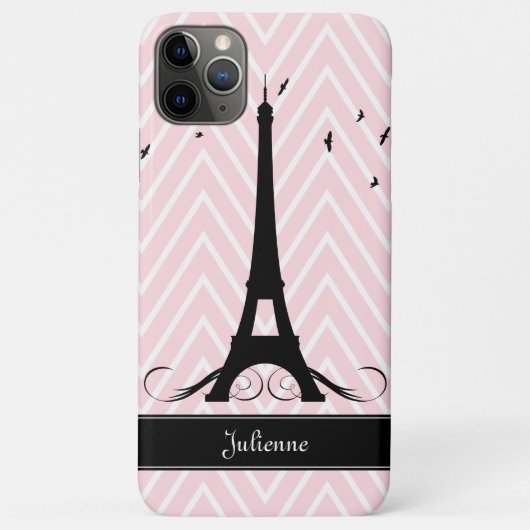 パリピンクシェブロンエッフェルタワー Case-Mate iPhoneケース (裏面)