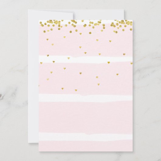 パリピンクボウ誕生日パーティーの招待 招待状 (裏面)