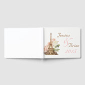 パリピンクローズロマンチック結婚ズゲストブック ゲストブック (全面)