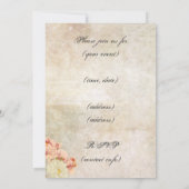 パリピンクローズヴィンテージロマンチック招待状 招待状 (裏面)