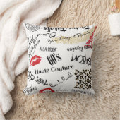 パリファッションとグラマーのシームレスなパターン クッション (ブランケット)