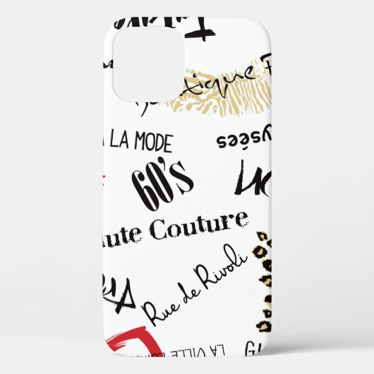 パリファッションとグラマーのシームレスなパターン Case-Mate iPhoneケース (裏面)